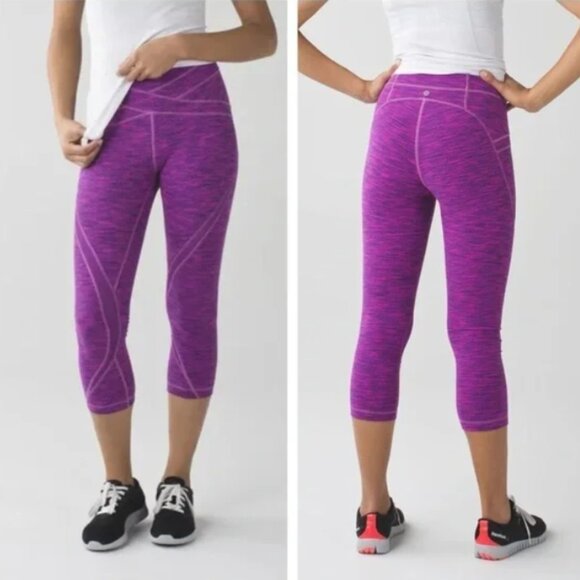 Bundle of 5 lululemon sz 6 older clothing - 3 leggings, 1 skort, 1 tank top - Picture 4 of 6